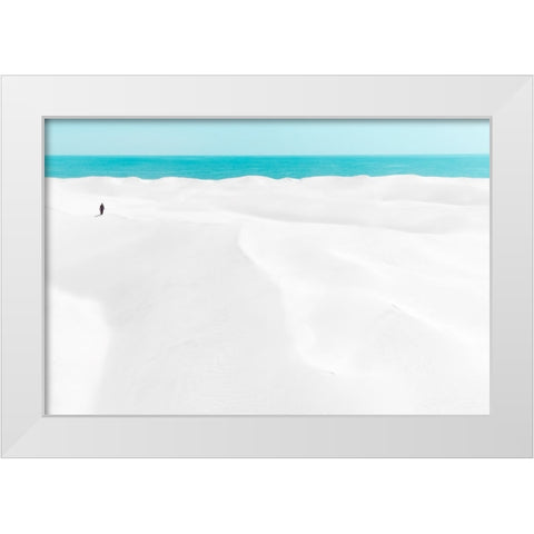 Sugar Sands White Modern Wood Framed Art Print by AL Farsi, Haitham