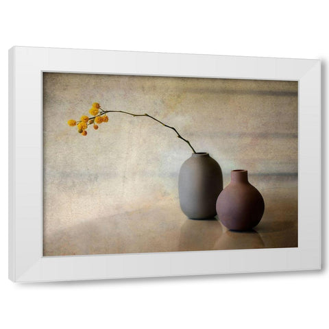 Untitled White Modern Wood Framed Art Print by Arjona, Elena