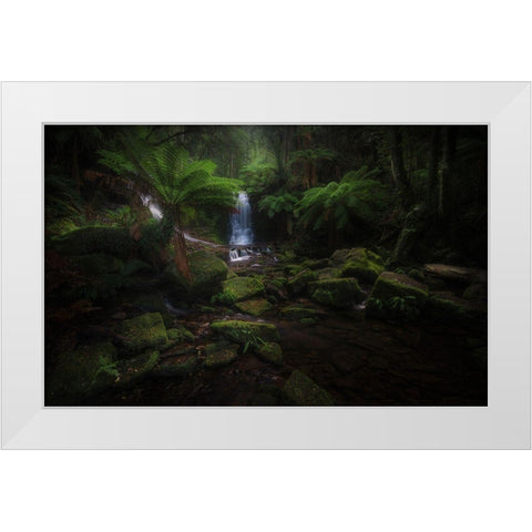 Horseshoe Falls White Modern Wood Framed Art Print by Vandewalle, Richard