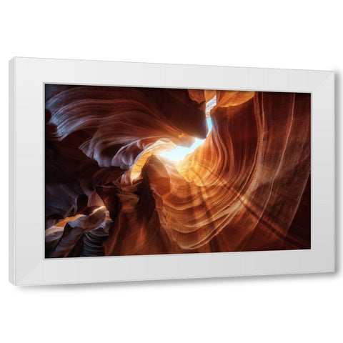 Antelope Hole. White Modern Wood Framed Art Print by Pablo De, Juan