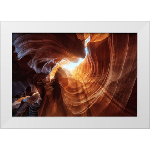 Antelope Hole. White Modern Wood Framed Art Print by Pablo De, Juan