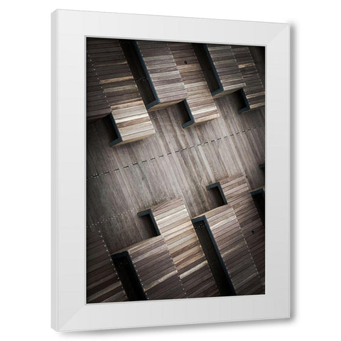 Seating Area White Modern Wood Framed Art Print by Pfeiffer, Peter