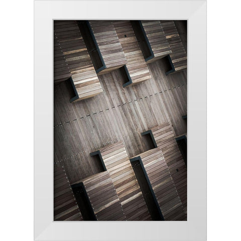 Seating Area White Modern Wood Framed Art Print by Pfeiffer, Peter