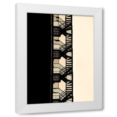 Urban Texture - Manhattan-New York White Modern Wood Framed Art Print by Orbach, Arnon
