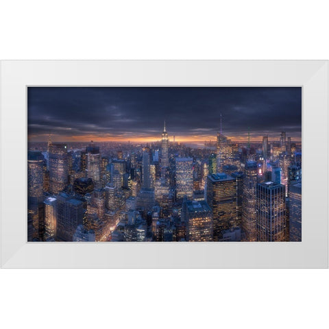 Top Ii White Modern Wood Framed Art Print by F. Turienzo, Carlos