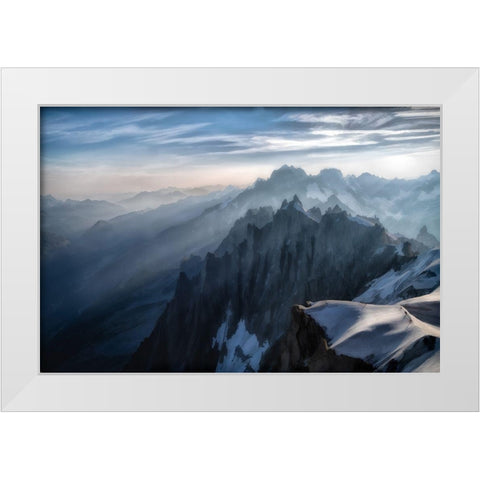 The Morning Mist White Modern Wood Framed Art Print by Nourse, Will