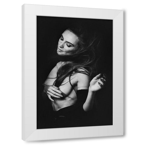 Nataleen White Modern Wood Framed Art Print by Rise, Zachar