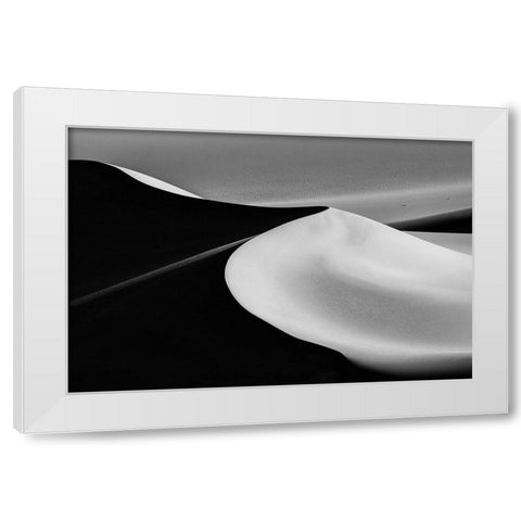 Sand Dunes White Modern Wood Framed Art Print by Qiu, Jenny