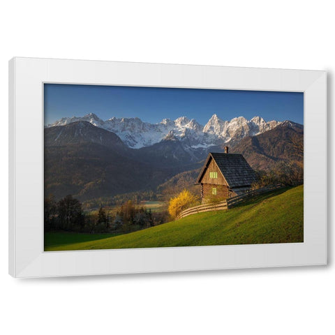 Idyllic Scenery White Modern Wood Framed Art Print by Krivec, Ales
