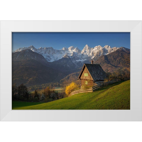 Idyllic Scenery White Modern Wood Framed Art Print by Krivec, Ales