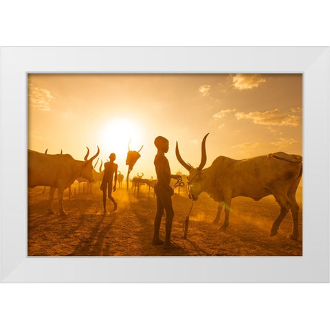 Early Morning .. White Modern Wood Framed Art Print by Alhumaid, Hesham