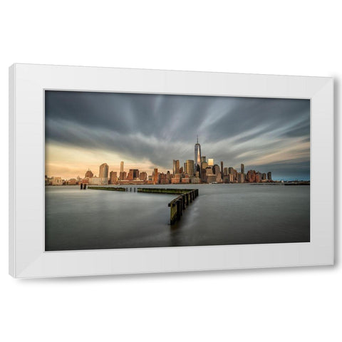 Scape White Modern Wood Framed Art Print by Perez Aamp, Alvaro