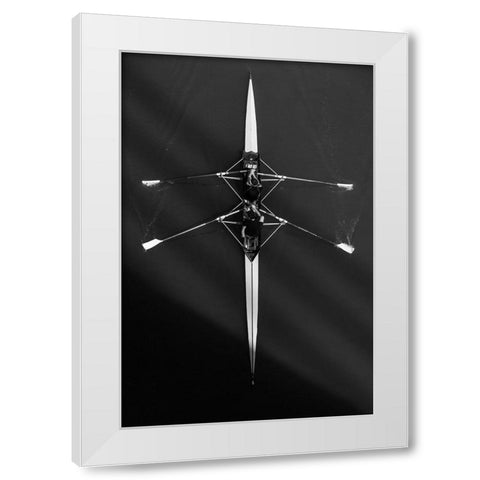 Boat White Modern Wood Framed Art Print by Dzodan, Bojan