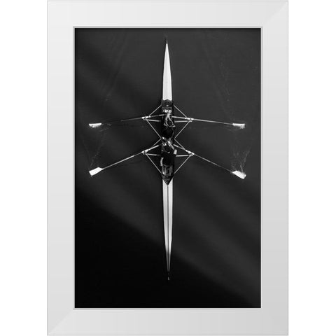 Boat White Modern Wood Framed Art Print by Dzodan, Bojan