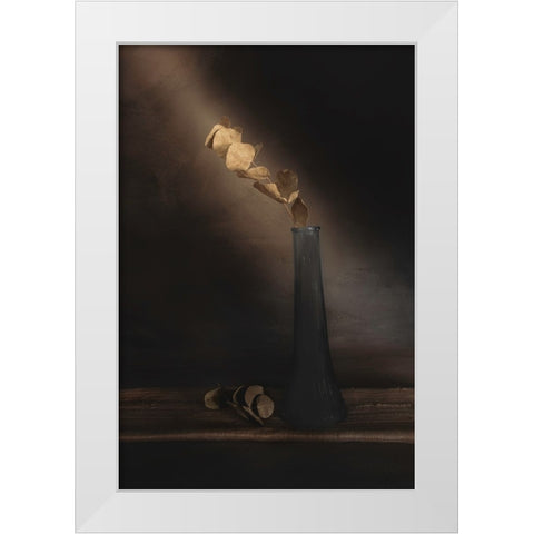 Partially Lighted White Modern Wood Framed Art Print by Kiral, Cicek