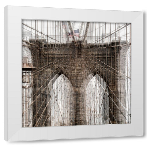 BbrrIIddggee White Modern Wood Framed Art Print by Pfeiffer, Peter