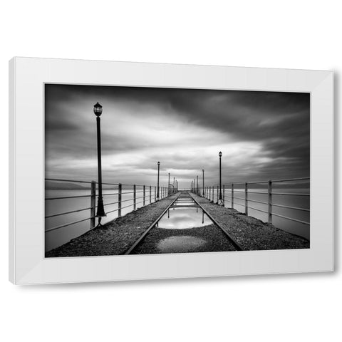 Long Walk White Modern Wood Framed Art Print by Digalakis, George