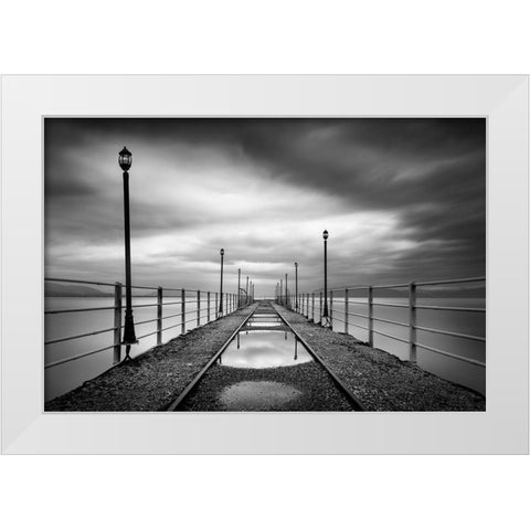 Long Walk White Modern Wood Framed Art Print by Digalakis, George