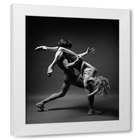 Art Of Movement Series White Modern Wood Framed Art Print by STANKO, ANDREY