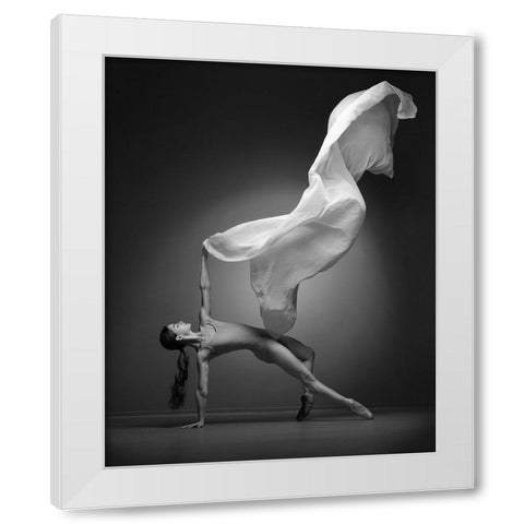 Art Of Movement Series White Modern Wood Framed Art Print by STANKO, ANDREY