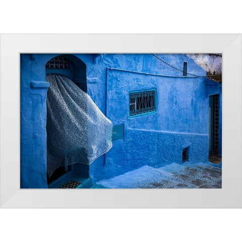 Blowing In The Wind White Modern Wood Framed Art Print by Wride, Linda