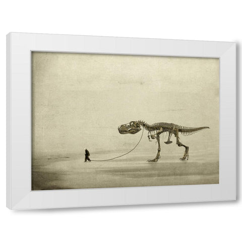 The Walk White Modern Wood Framed Art Print by Hummel, Jeffrey