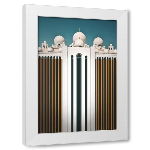 The Pillars Of Islam White Modern Wood Framed Art Print by Hennen, Marcus