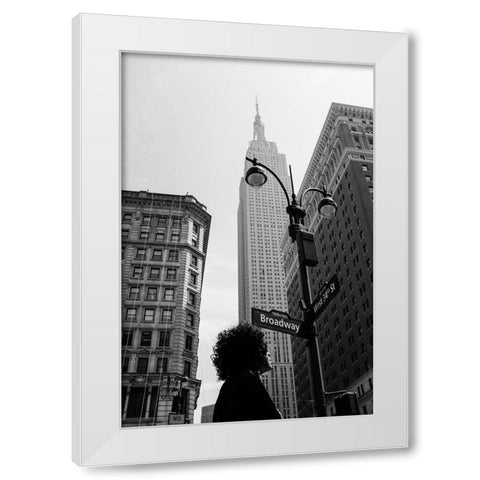 New York-New York White Modern Wood Framed Art Print by Salgado Gispert, Gloria