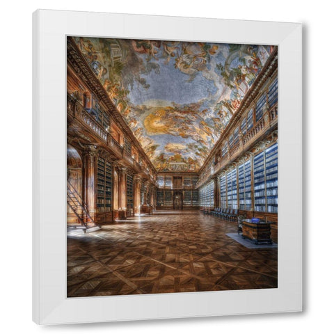 Philosophical Hall Strahov Monastery White Modern Wood Framed Art Print by Aurednik, Patrick