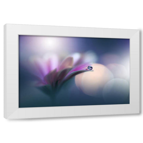 ~O~ White Modern Wood Framed Art Print by Nan, Juliana