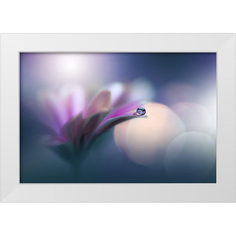 ~O~ White Modern Wood Framed Art Print by Nan, Juliana