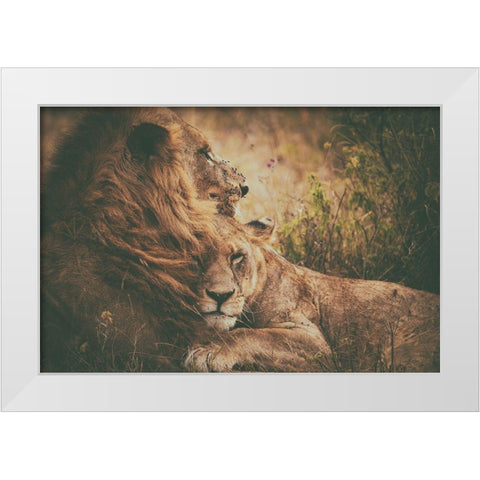 We Qflyq Together White Modern Wood Framed Art Print by Alnaser, Mohammed