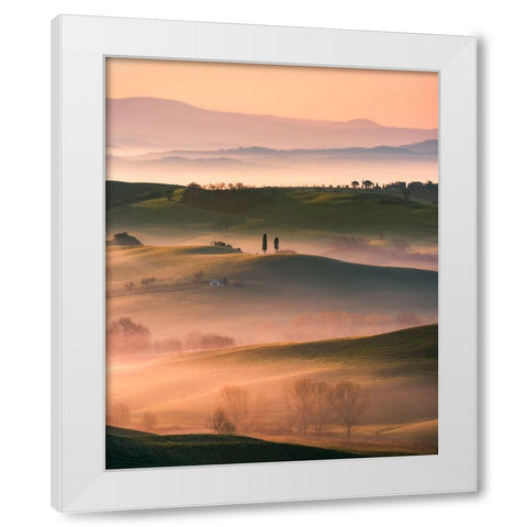 Romantic Tuscany White Modern Wood Framed Art Print by Gastager, Daniel