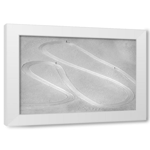 On The Same Lane White Modern Wood Framed Art Print by Svoboda Mqep, Peter