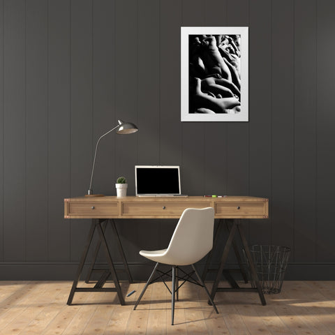 Vigeland White Modern Wood Framed Art Print by Keivan