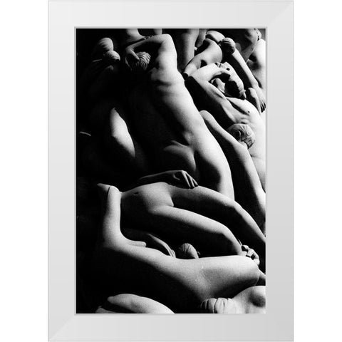 Vigeland White Modern Wood Framed Art Print by Keivan