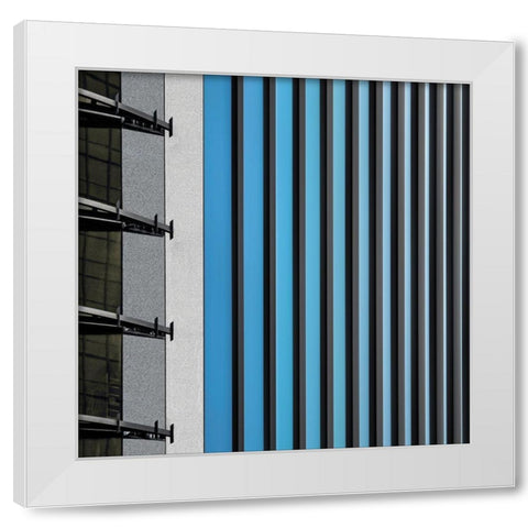 Anchored Links White Modern Wood Framed Art Print by Claes, Gilbert