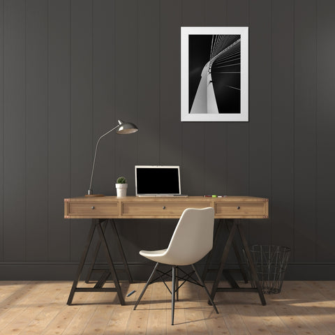 Bridge White Modern Wood Framed Art Print by Eric