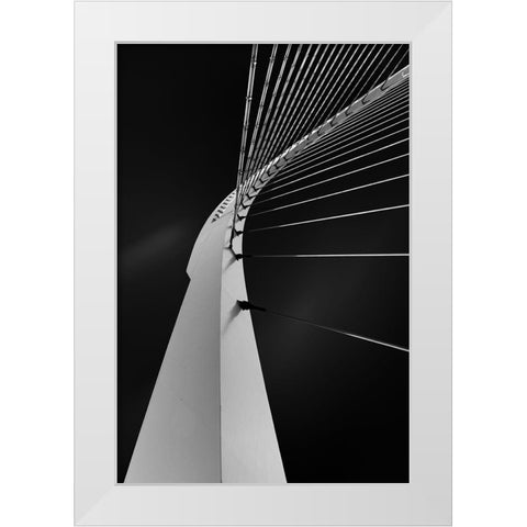 Bridge White Modern Wood Framed Art Print by Eric