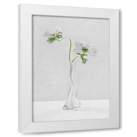 Curves White Modern Wood Framed Art Print by Karpova, Inna