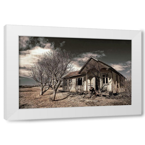 John Wayneaas Official Retirement White Modern Wood Framed Art Print by H. Ingibergsson, Torsteinn