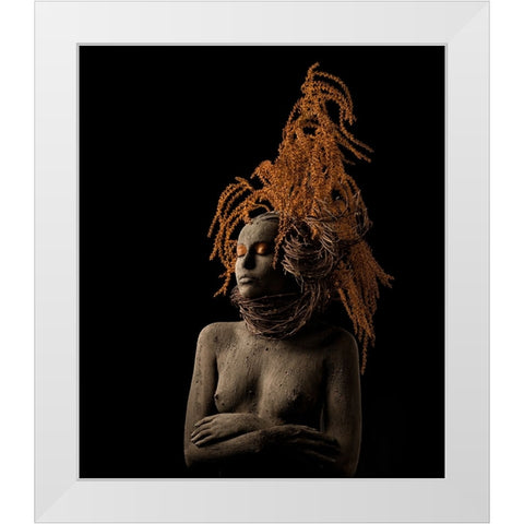 Roots White Modern Wood Framed Art Print by Sanchez, Alfredo