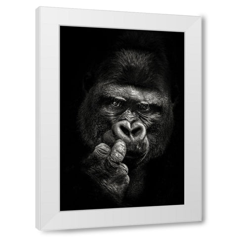 Attitude White Modern Wood Framed Art Print by Meermann, Christian