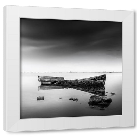 Menelaos White Modern Wood Framed Art Print by Digalakis, George