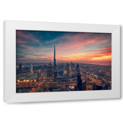 Infinity White Modern Wood Framed Art Print by Eldeghedy, Karim
