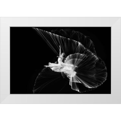 Come...Let Dance White Modern Wood Framed Art Print by Nugraha, Handi