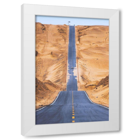 Heaven Road White Modern Wood Framed Art Print by Tianqi