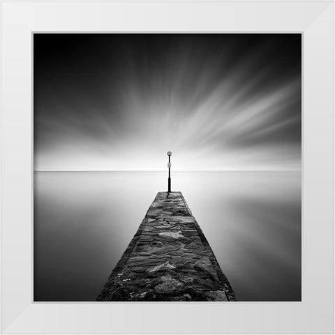 Black Jetty White Modern Wood Framed Art Print by Digalakis, George