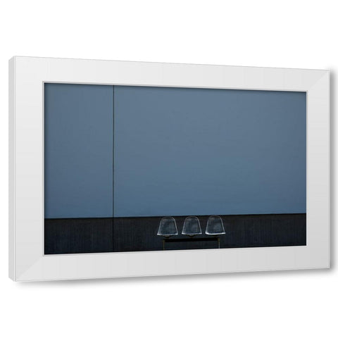 Sit Down White Modern Wood Framed Art Print by Endermann, Rolf