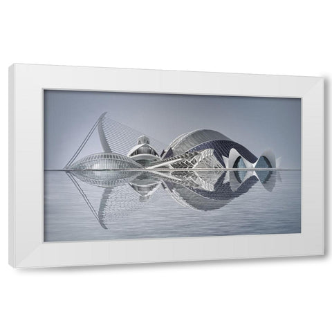 Ciutat De Les Arts I Les Ciauncies White Modern Wood Framed Art Print by Lisa Roeder, Margit